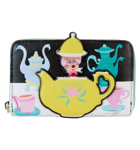 Image of Loungefly Disney Alice in Wonderland Unbirthday Zip Around Wallet