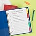 Avery Big Tab Write & Erase Dividers for 3 Ring Binders, 5-Tab Set, Multicolor Divider Tabs, Great for Organizing Projects, Reports, Finances, and More (6-Pack of 23076)