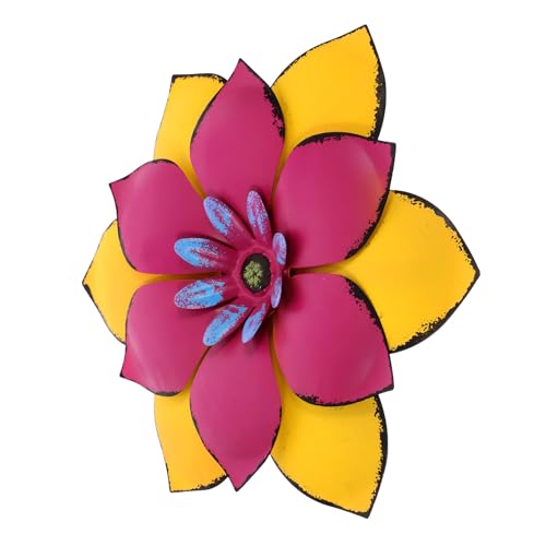 Décoration murale fleurs rose design double couche intérieur extérieur