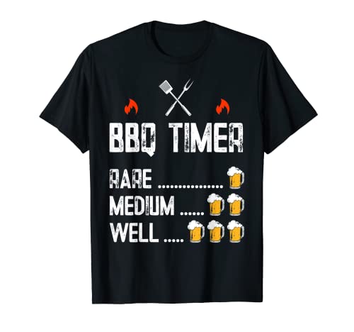 Temporizador de barbacoa Divertido Barbercue Grilling Timer Barbacoa Grill Chef Camiseta