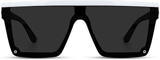 AZ Cart Oversized Square Sunglasses for Women Men Fashion Siamese Lens Style Flat Top Shield Shades |