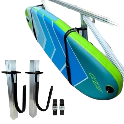 Stand Up Paddle Board Dock Storage - Keep Your Dock Organized & Clean - No Drill Easy Install - UV-Resistant - Heavy Duty SUP Rack - Made in USA- Fits a 3" Square Post