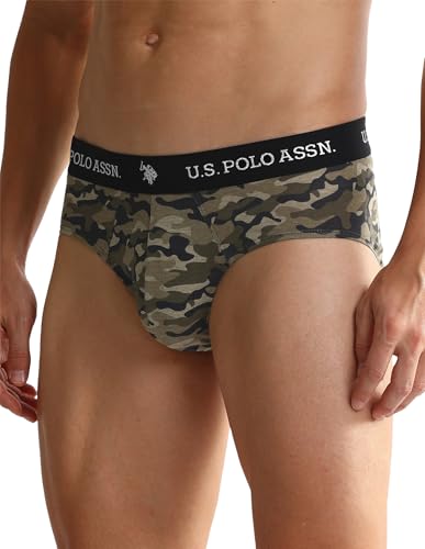 Image of U.S. Polo ASSN. Mens OEB09 Elasticized Waist Underwear Briefs - Pack of 2