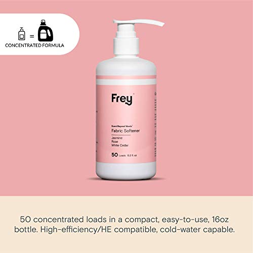 Frey Natural Liquid Fabric Softener - 2 Pack, Fabric Conditioner Keeps Clothing Looking, Feeling And Smelling Better (Jasmine/Rose Fragrance) #TOP3