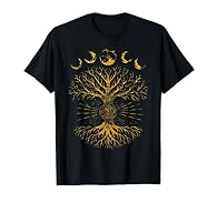 Celtic Tree of Life design, by the Yggdrasil Tree of Norse mythology, creating a harmonious and zen design that celebrates Viking and Celtic religion. This Tree of Life Viking design is a great idea for Mother's Day, Father's Day Phases of the Moon R...