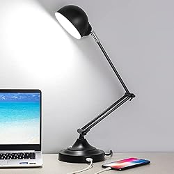 3-Color in 1 LED Desk Lamp with USB Charging Port,