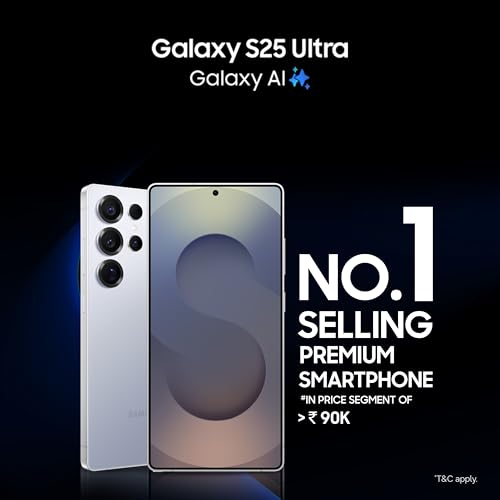 Image of Samsung Galaxy S25 Ultra 5G AI Smartphone (Titanium Silverblue, 12GB RAM, 256GB Storage), 200MP Camera, S Pen Included, Long Battery Life