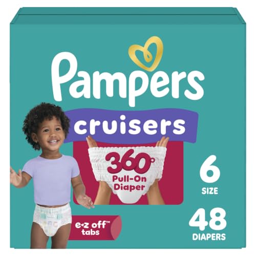 Pampers Cruisers 360 Baby Diapers, Size 6, 48 Count