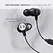 MuveAcoustics Edge Bluetooth in-Ear Headphones, IPX-4 Waterproof, Wireless Noise Cancelling Sport Earbuds, Rich Bass Earphones with mic, case, up to 7 Hours, Black