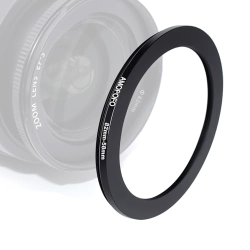 Image of 82mm to 58mm /82mm-58mm Step-Down Ring Filter Adapter for All Brands UV,ND,CPL,Metal Step-Down Ring Adapter