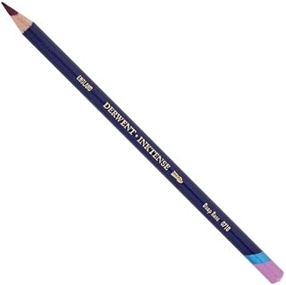 Derwent Inktense Permanent Watercolour Single Pencil, Deep Rose (0710), 4mm Premium Core Strength, Water-Soluble, Ideal for Drawing, Colouring & Painting on Paper & Fabric, Professional Quality