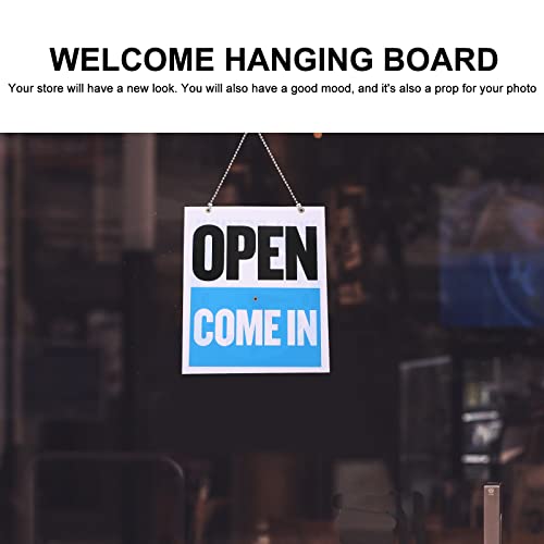 Ipetboom 1Pc Double-Sided Open/Come In/Will Return Sign With Clock Hands, Be Back Clock Sign Open And Closed Door Sign Door Pendant For Store Mall Shop Office #TOP4