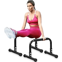 Lot De 2 Barres Parallèles 25/30 Cm – Capacité 300 Kg, Poignées Ergonomiques, Sangles De Poignet Réglables, Base Antidérapante, Pour Pompes, Calisthénie, Yoga