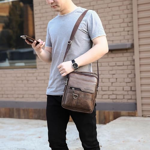 Image of Handcuffs sling bag | PU Leather Cross Body bags | Travel Office Messenger | One Side Shoulder Satchel for Men With Adjustable Strap & Spacious Storage