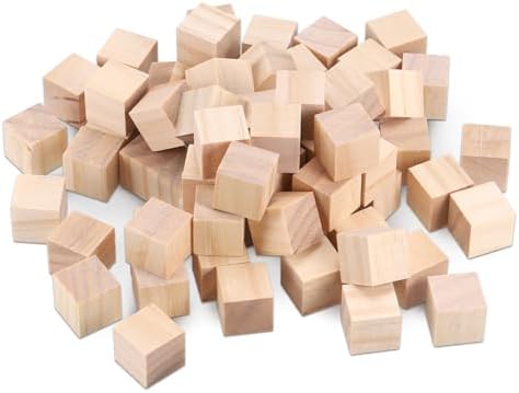 100 Stück Holzwürfel 10mm - Natur Holz Würfel Blanko Zum Basteln & Dekorieren