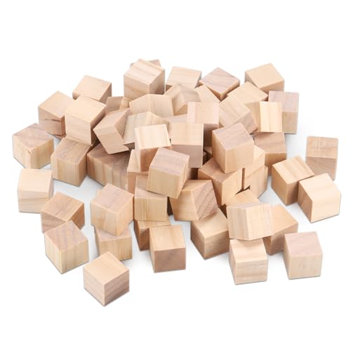 Zocipro 140 St&uuml;ck Holzw&uuml;rfel 20x20x20mm, Holzkl&ouml;tzchen zum Basteln & Bemalen, Baukl&ouml;tze f&uuml;r Babyparty, Kindergeburtstag, Nat&uuml;rliche Holzbl&ouml;cke 2cm f&uuml;r DIY, Deko, Zahlen