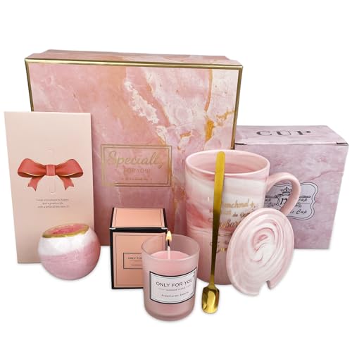 VELLUSTRA Caneca de cerâmica conjunto com cartão, conjunto canecas de 350 ml, presente caixa tamanho 20,5 x 10 x 17 cm, presentes bonitos para mulher, presente de aniversário, Natal, dia dos namorados