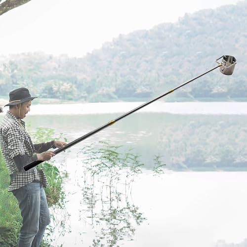 304 Stainless Steel Pendulum Beaker Sampler Ladle, Lightweight Portable Telescopic Extendable Ladle with Swivel Sampling Cup, Liquid Sampler Pole for Water Outlets, Rivers(1000ml Cup,Telescopic Range