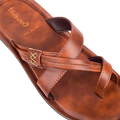 Image of Walkaroo Gents Tan Sandal ( 13322 ) 10 UK