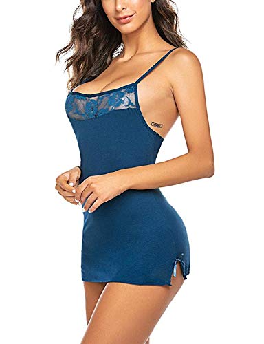 Image of Women's Poly Lycra Solid Above Knee Baby Doll Set