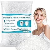 RAINFLOW 10.9oz Thermoplastic Teeth Repair Beads - Moldable False Teeth Beads,Tooth Repair kit for DIY Tooth Filling,Plastic Pellets Replacement,for Halloween Vampire Teeth Fangs