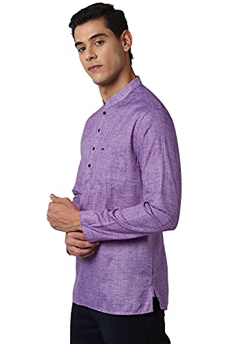 Image of Peter England Men's Polyester Viscose Slim Fit Tunic Shirt Kurta
