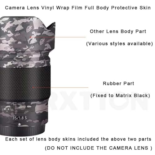 Funda protectora adhesiva para lente de cámara Tamron 70-300 mm f/4.5-6.3 con montura Sony, diseño camuflaje campo miniatura 2
