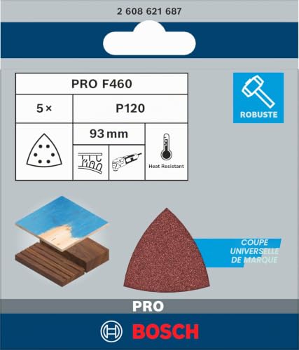 Bosch Feuille abrasive F460 93 mm G120 2608621687 - vue 3