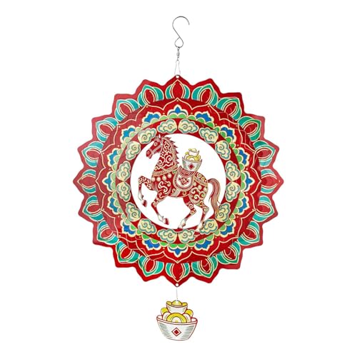 Giratorios de Viento para Exterior,29.4 cm Acero Inoxidable Escultura de Jardín Colgable - Móvil Giratorio Colgante del Caballo 2026 - para Patio Jardín Césped Interior Fiestas Cumpleaños Y