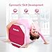 Matladin Gymnastics Octagon Tumbler Skill Shape Trainer, Exercise Gymnastic Equipment Backbend, Handsprings Tumbling Mat for Gym Exercise Cheerleading Martial Arts Home Use (Pink,Mist Pink)