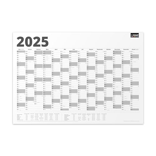 SIGNZ Annual Calendar 2025, XXL, 98 x 68 cm, Includes Holidays and Holidays, CO2 Neutral, Made in Germany SIGNZ Annual Calendar 2025, XXL, 98 x 68 cm, Includes Holidays and Holidays, CO2 Neutral, Made in Germany