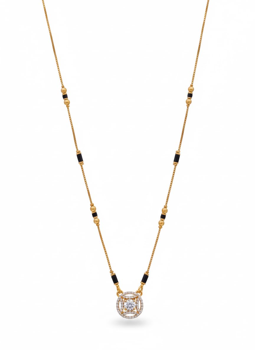 Bridal Mangalsutra for Women | Premium Gold Plated with Matching Earrings | Wedding & Anniversary Gift