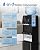 Manastin 4-in-1 Water Dispenser with Ice Maker, Hot & Cold & Room Temperature Top Loading Water Cooler with Fast Ice Making, Child Lock, Compatible with 3–5 Gallon Bottles, for Home and Office, Black