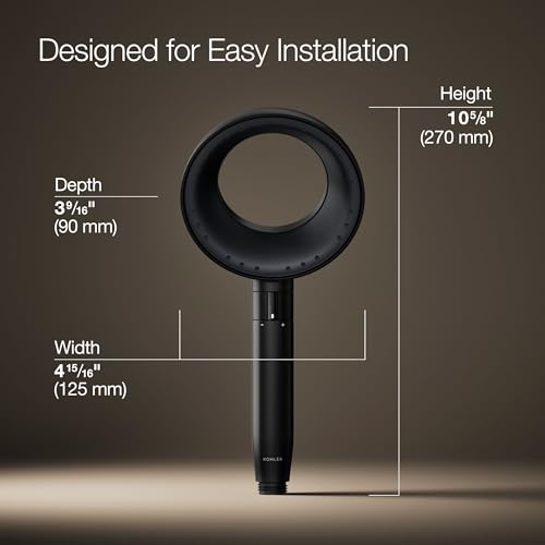 Regadera manual Kohler Statement VES 1.5 gpm negro mate miniatura 3
