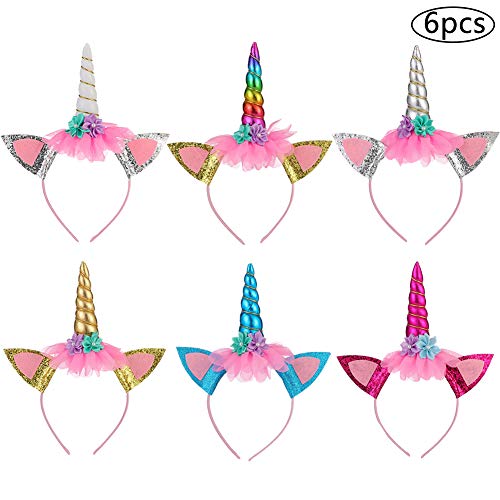 BESTZY Unicornio Cuerno Diadema 6PCS Vendas Unicorn