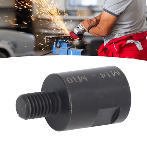 2 Stück Winkelschleifer Gewindeadapter, M10-M14 Winkelmühle Adapter CRV Stahl Weiblich Zu Männlicher Mühle Wellenwandler-Grenzflächenanschluss (M14 bis M10)