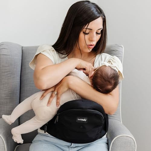 tushbaby the original premium quality hip seat carrier  safety-certified baby amp toddler carrier with secure safety buckles no-flimsy-foam design storage pockets amp nursing pillow 03 yrs