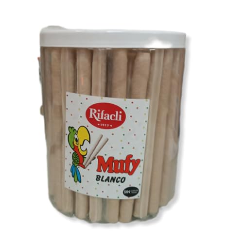Barquillo bañado chocolate blanco - Mufy - 90 unidades