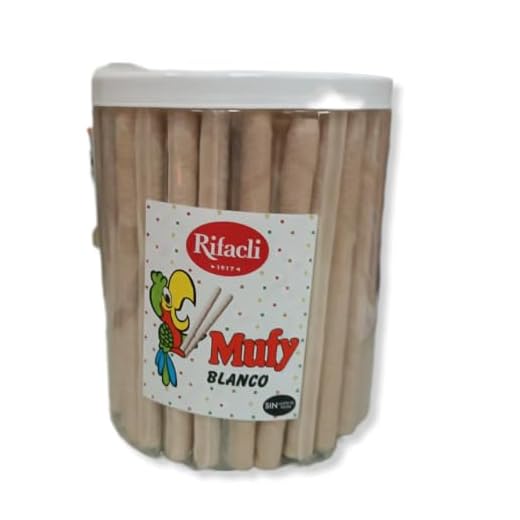 Barquillo bañado chocolate blanco - Mufy - 90 unidades