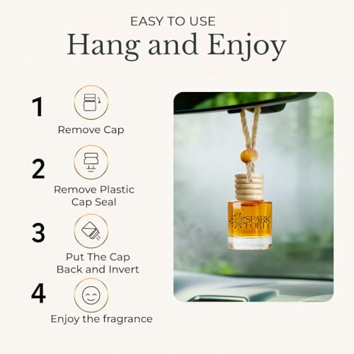 Image of Forest Woods Car Air Freshener Hanging | Car Perfume, 0.27 fl oz (8 ml) | 30-Day Luxury Glass Diffuser | Pine, Cedar & Green Herbal Layers | Long-Lasting Woodsy Scent