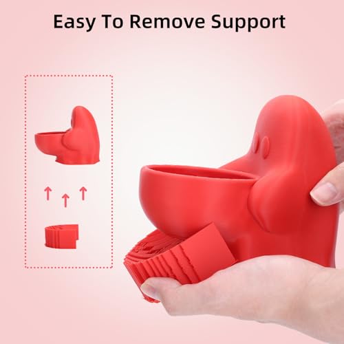 Image of 3DHoJor Matte PLA Filament 1.75mm, Upgrade 1kg Cardboard Spool PLA Filament 1.75 PLA 3D Printing Filament, Print with Most 3D Printers 3D Filament-Fire Engine red