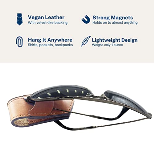 Image of Wearable Magnetic Glasses Holder /Keeper for Sunglasses, Eyeglasses /Use on Shirt Collar, Backpack, Purse, Bag