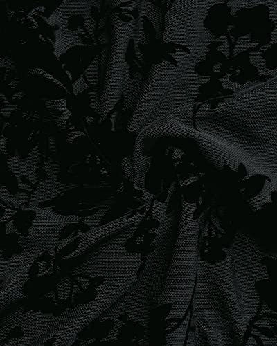 Image of Timeson Women's Short Sleeve V Neck Blouses Shirts Floral Double Layers Mesh Tunics Tops
