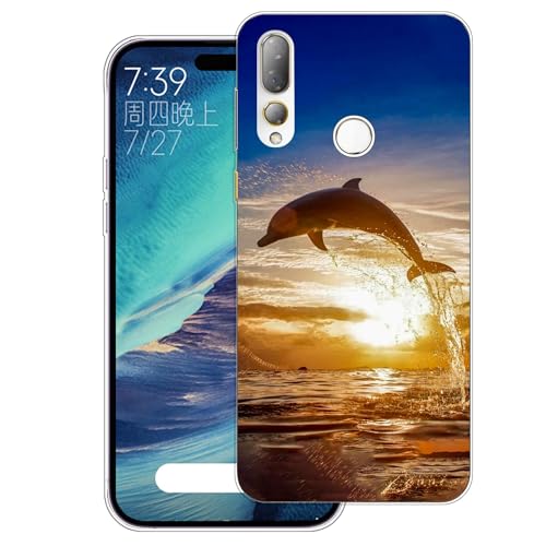 WUACYEAMING Coque pour HTC Desire 19 Plus Pouces,Anti-Jaunissement Étui de Protection Antichoc,Motif Étui Finition Premium Silicone Housse Cover TPU...
