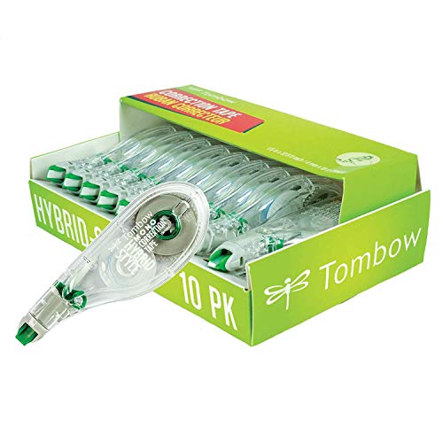 Tombow 68721 MONO Hybrid Correction Tape, 10-Pack. Easy To Use Applicator for Instant Corrections (3-Pack)