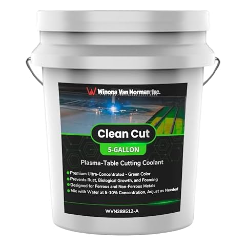 Clean Cut | Plasma-Table Cutting Coolant | Premium Ultra-Concentrated | Green Color (5 Gallon) Cover