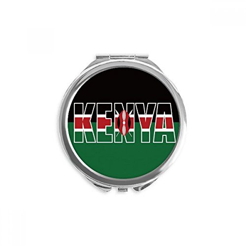 Miroir maquillage de poche Kenya rond et portable multicolore pour sac à main