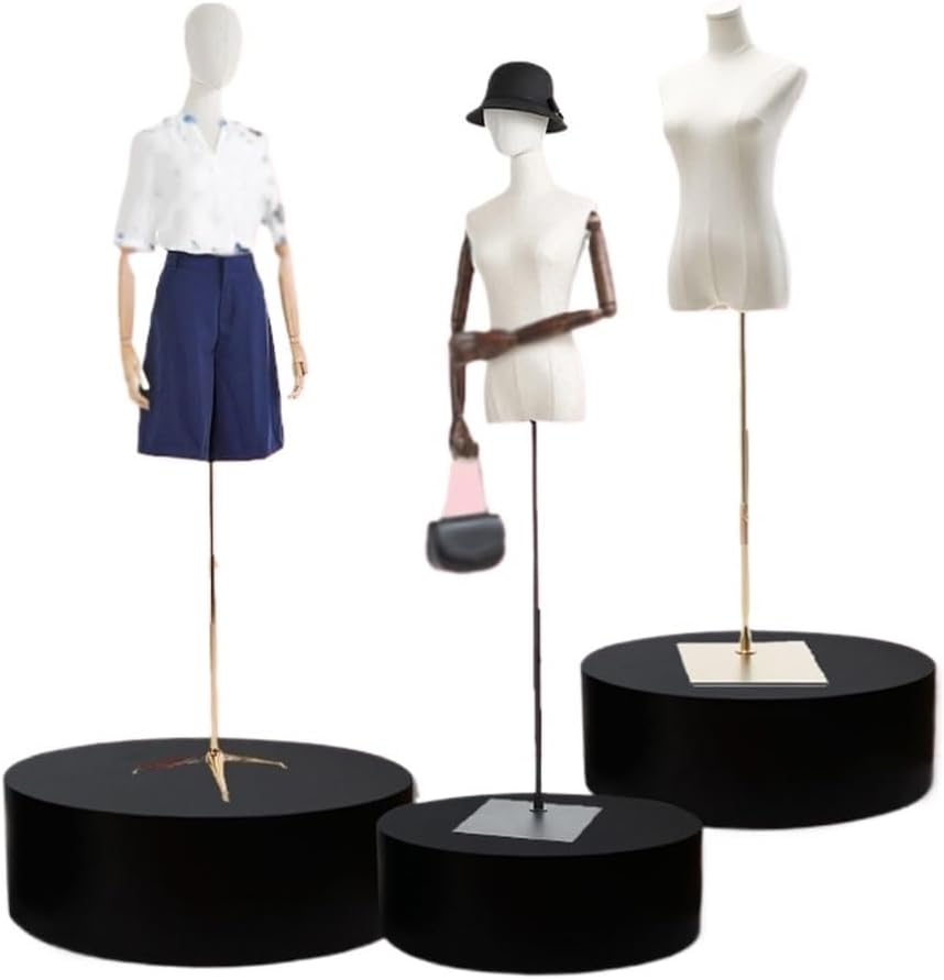 Round Pedestal Stand - Cylindrical Mannequin Display Risers for Event Decor, Retail Showcase Platform, Party Plinth, 220 Lb Load Capacity