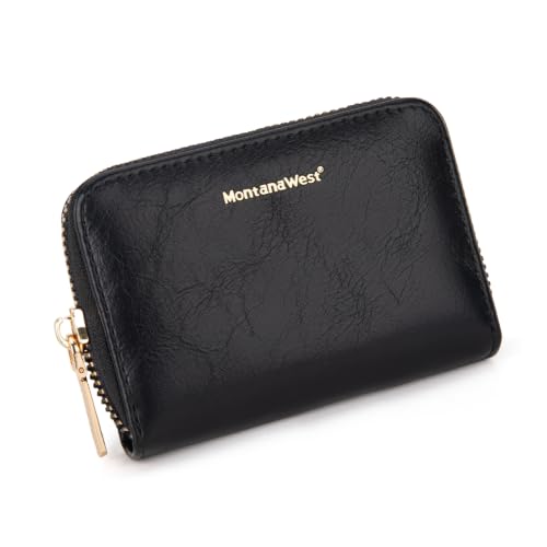 Image of Montana West Small Credit Card Holder for Women Rfid Blocking Compact Card Organizer Multiple Card Slots With Zipper