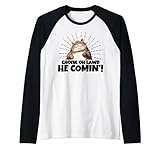chonk oh lawd he comin' fluffy gattino paffuto carino gatto maglia con maniche raglan